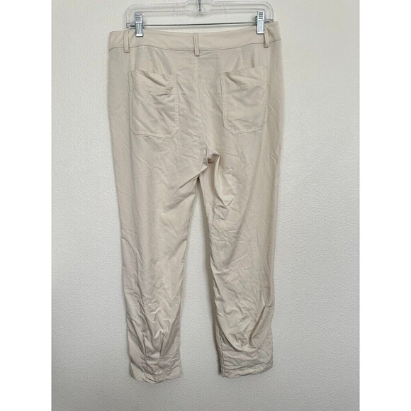 Vince Lyocell Tapered Cargo Pants Ivory White Slinky Workwear Women's Size 8 - Picture 6 of 9